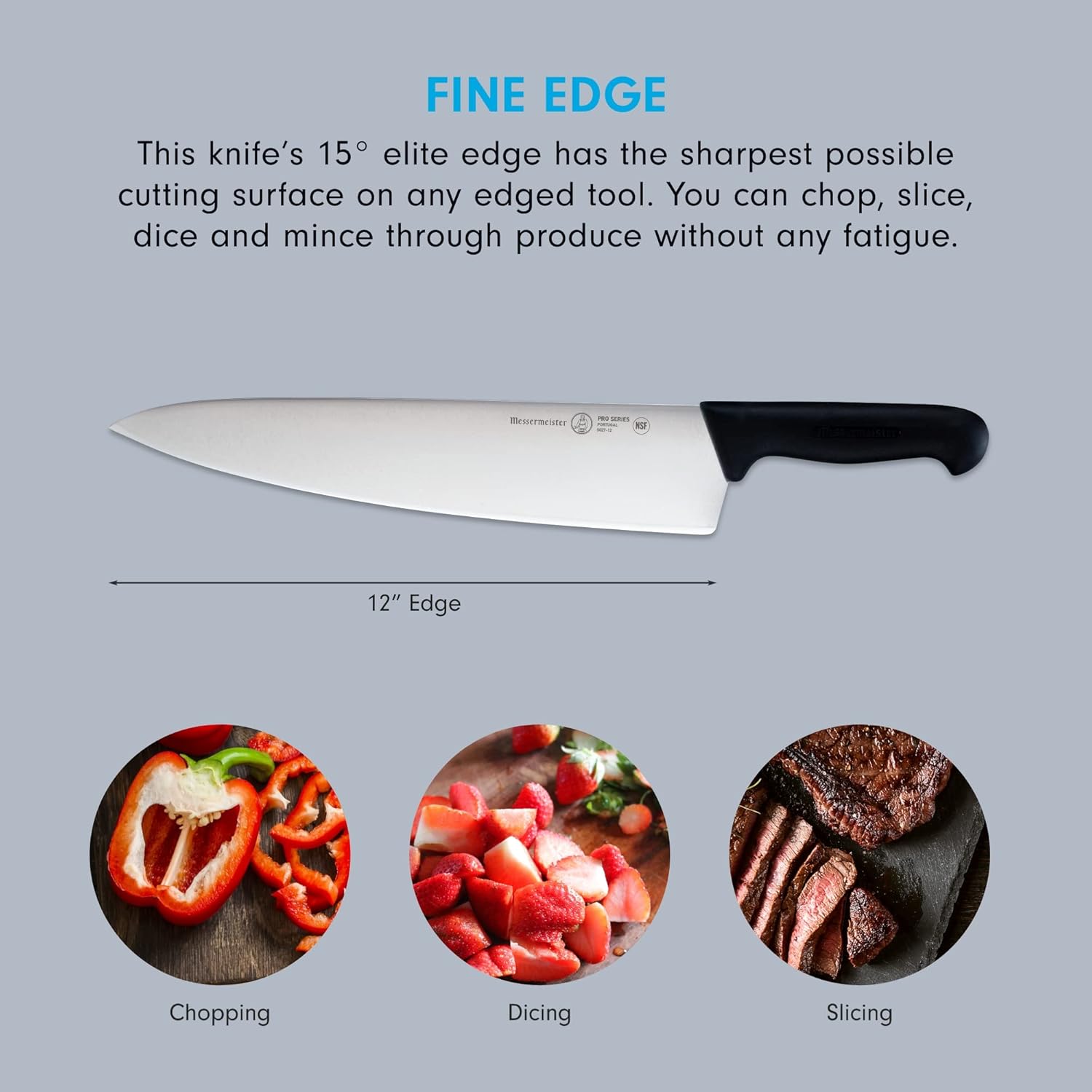 Messermeister Pro Series 12” Tall Blade Chef’s Knife